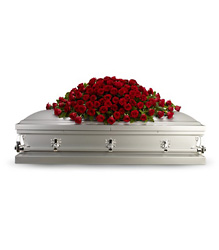 Greatest Love Casket Spray from Schultz Florists, flower delivery in Chicago